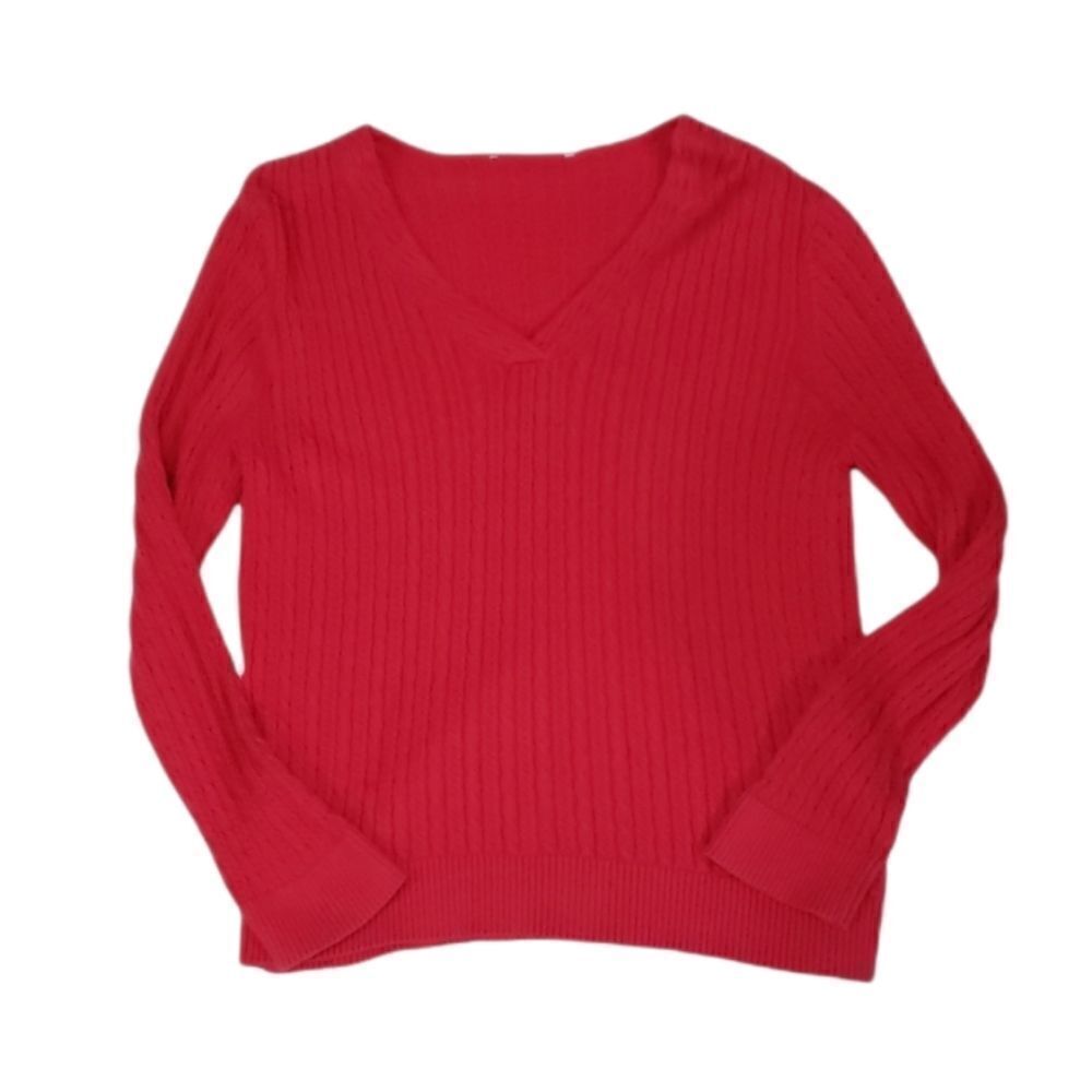 Pink cable knit type sweater